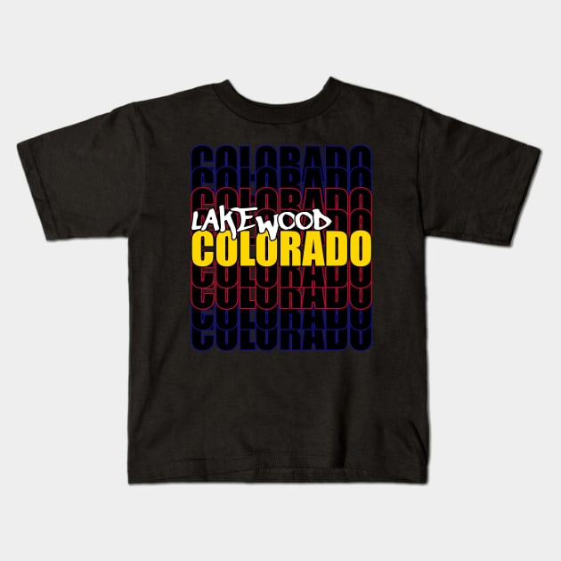 Lakewood Colorado Typography Kids T-Shirt by That5280Lady